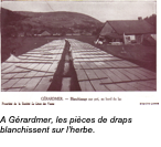 Zone de texte:  A Grardmer, les pices de draps blanchissent sur lherbe.
